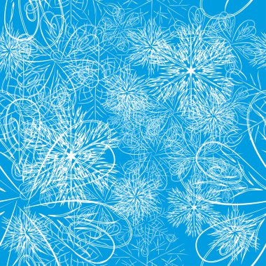 farklı kar taneleri ile kış arka plan.