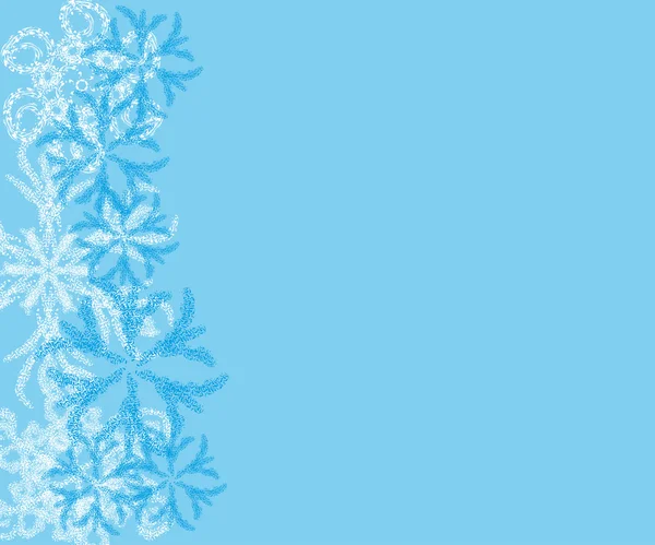 Marco con copos de nieve de invierno — Vector de stock