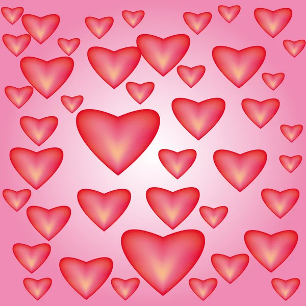 Fondo de amor con corazones — Vector de stock