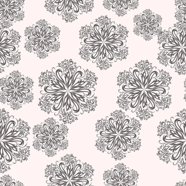 Seamless pattern with winter snowflakes — Stock Vector