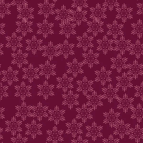 Modèle sans couture avec flocons de neige d'hiver — Image vectorielle