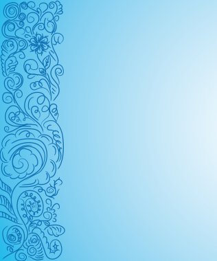 abstract border on blue background clipart
