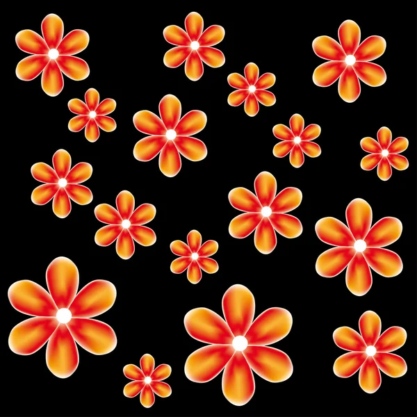 Vector pattern with abstract mesh flowers — Stock Vector