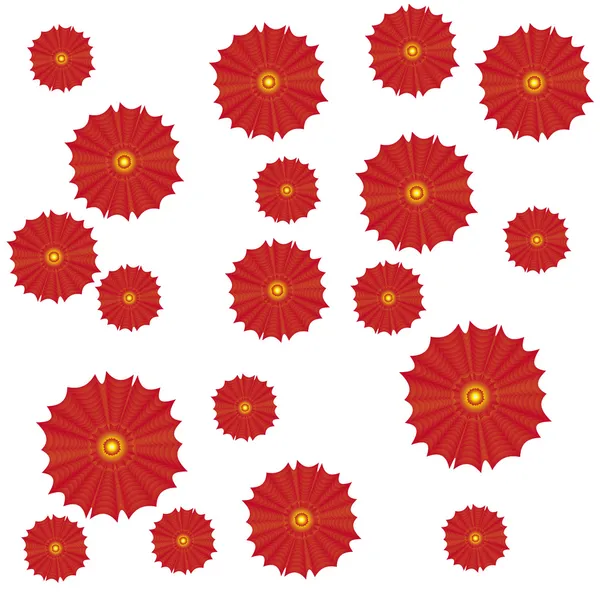 Patrón vectorial con flores de gradiente abstractas — Vector de stock