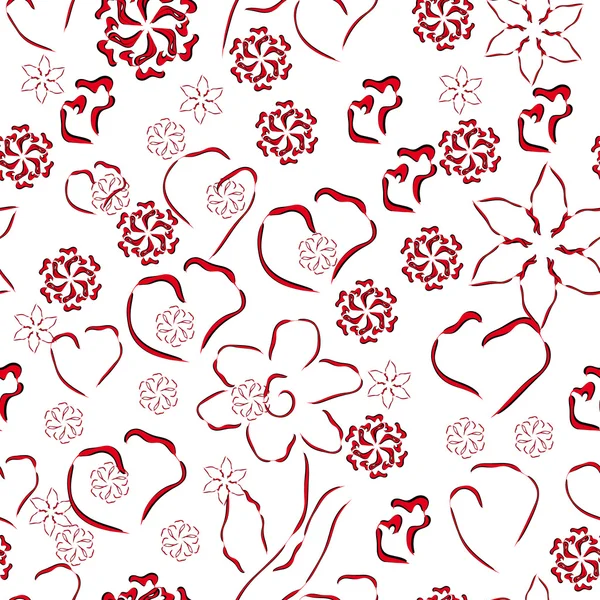 Beautiful background with hearts — Stock Vector