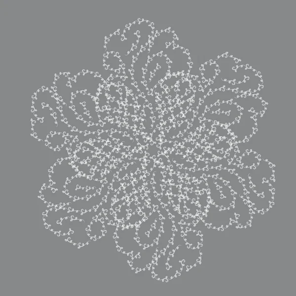 Abstrakt isolerade vektor blomma eller snöflinga — Stock vektor