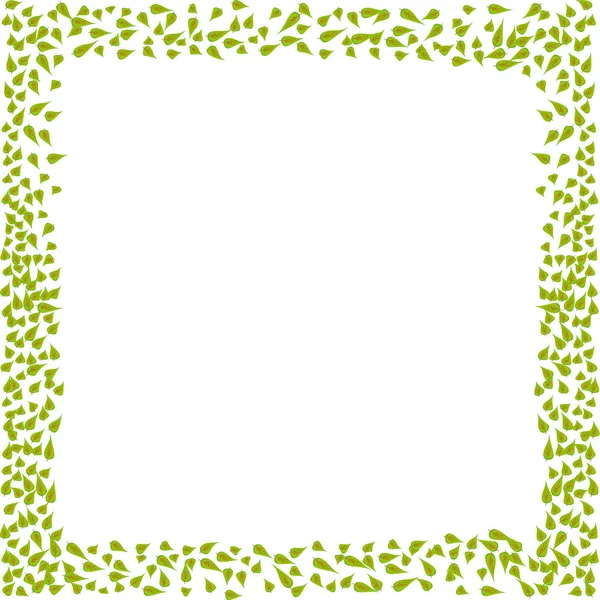 Frame from leaves for your design — Stock Vector