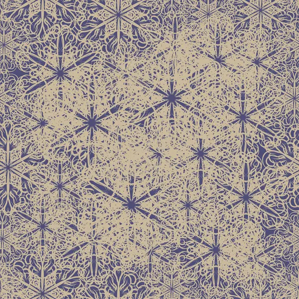 Seamless mönster med vintern snöflingor — ストックベクタ