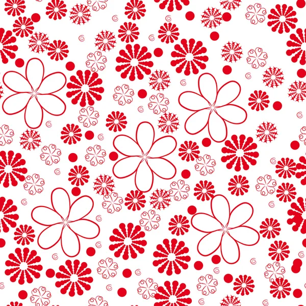 Patrón de costura floral — Vector de stock