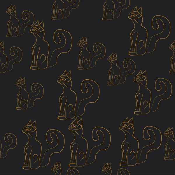 Hintergrund mit abstrakten Katzen — Stockvektor
