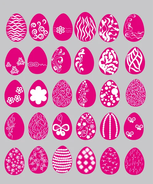 Ensemble d'oeufs de Pâques — Image vectorielle