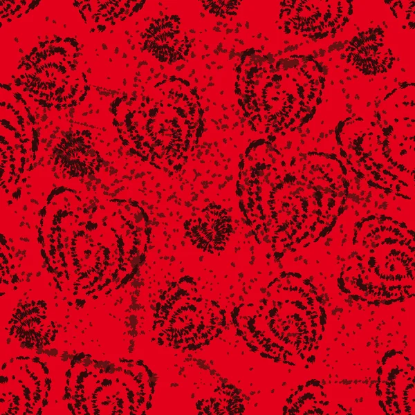 Textura sin costuras con corazones rojos — Vector de stock