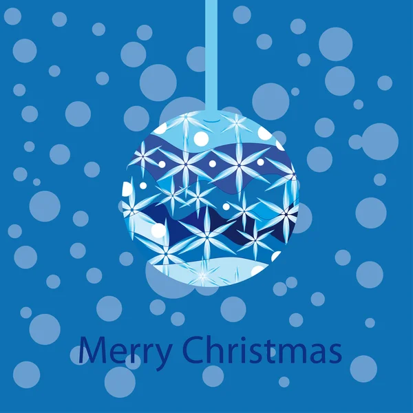 Abstract christmas card with ball — Stock Vector