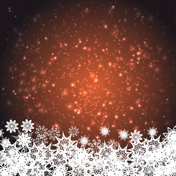 Fondo abstracto con copos de nieve — Vector de stock