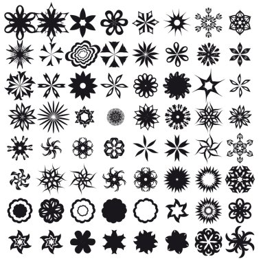 soyut tasarım çiçek kümesi