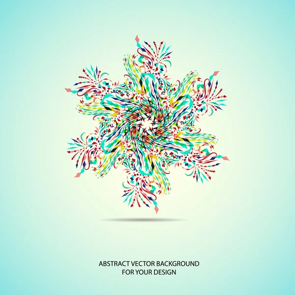 Background for your design with abstract snowflake or flower. Eps 10 — Stock Vector