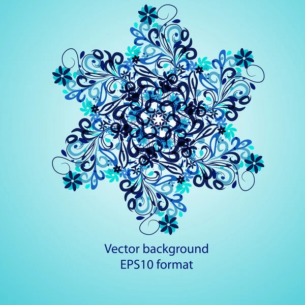 Background for your design with abstract snowflake or flower. Eps 10 — Stock Vector