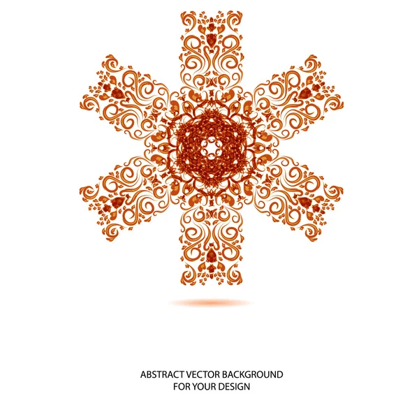 Background for your design with abstract snowflake or flower. Eps 10 — Stock Vector