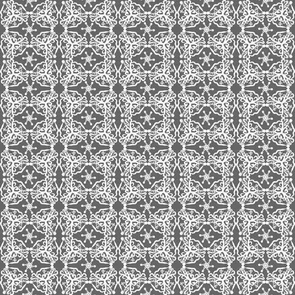 Abstrakta sömlösa mönster med showflakes eller blommor — Stock vektor