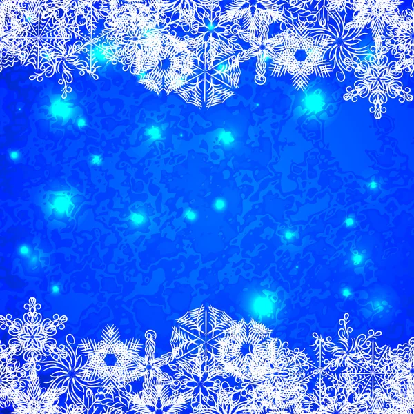 Abstract winter framework with different snowflakes for your template. eps 10 foprmat — Stock Vector