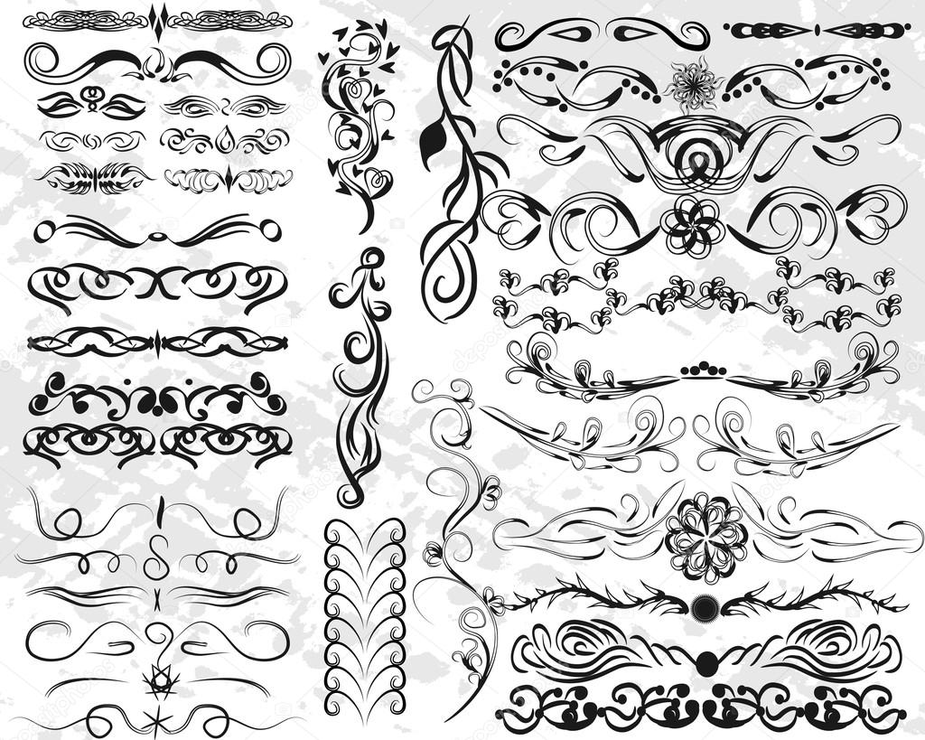 collection of vector design elements. blanks for your creations