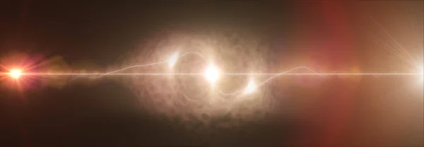 Energie Des Raumhintergrundes Mit Nebel Und Stern Optische Fackeln — Stockfoto