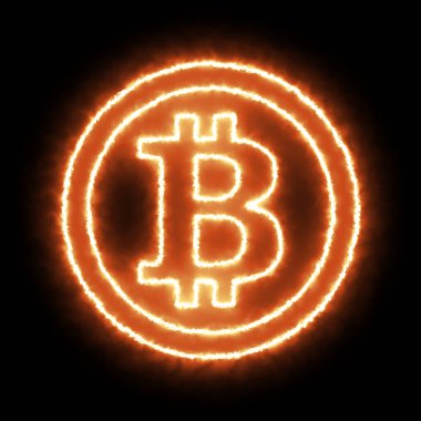 Bitcoin parlama efektinin sembolü