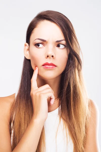 Lovely thoughtful woman — Stock Photo, Image