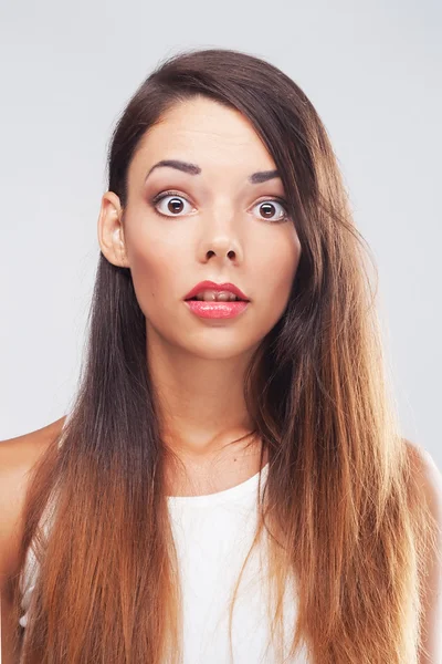 Cute shocked girl — Stock Photo, Image