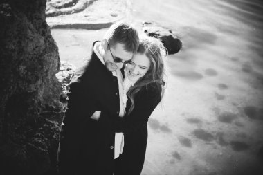 güzel bir çift açık dikey