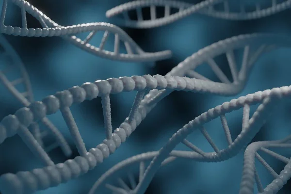Molecola Del Dna Complessa Struttura Spirale Medico Scienza Biotecnologia Genetica — Foto Stock