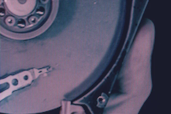 Donmuş Sabit Diskin Açık Detaylarını Tutarken Elinizi Kapatın Konsept Koruma — Stok fotoğraf