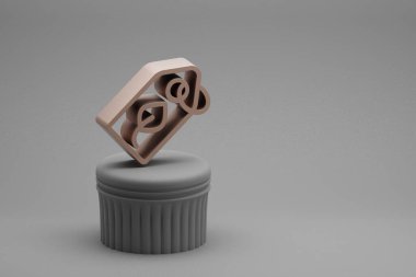 Güzel soyut çizimler, köşe başındaki temiz enerji sembolleri ve harika bir arka plan. 3D tasvir. Tasarım için arkaplan modeli. Ekolojik Kaydet.