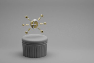 Güzel soyut çizimler bir sütunda Pound sembolü simgeleri ve harika bir arka plan. 3D tasvir. Tasarım için arkaplan deseni.