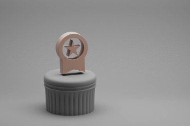 Güzel soyut çizimler Çalışma Alanı Premium simgesi simgeleri bir sütunda ve harika bir arka planda. 3D tasvir. Tasarım için arkaplan deseni. 