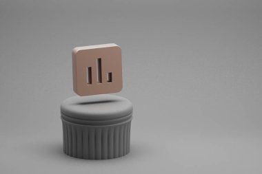 Bir sütunda güzel soyut illüstrasyonlar anket sembolleri ve harika bir arka plan. 3D tasvir. Tasarım için arkaplan deseni. 