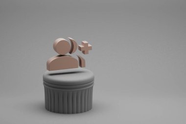 Güzel soyut çizimler Grup sembol simgeleri bir sütunda ve harika bir arka planda. 3D tasvir. Tasarım için arkaplan deseni. 