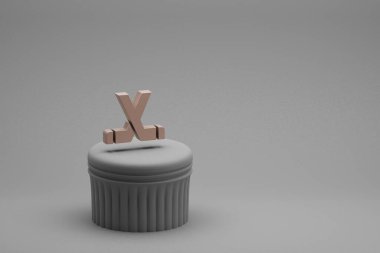 Güzel soyut çizimler bir sütunda spor hokeyi sembolü simgeleri ve harika bir arka plan. 3D tasvir. Tasarım için arkaplan deseni. 