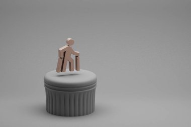 Güzel soyut çizimler, bir sütunda yürüyen İskandinav sembolleri ve harika bir arka plan. 3D tasvir. Tasarım için arkaplan deseni. 