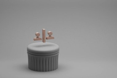 Güzel soyut çizimler Güvenlik Bölümü sembol simgeleri bir sütunda ve harika bir arka planda. 3D tasvir. Tasarım için arkaplan deseni. 