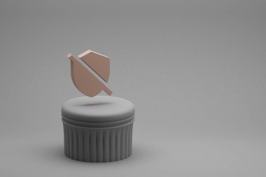 Güzel soyut illüstrasyonlar bir sütunda Moderatör simgelerini ve harika arkaplanı kaldırır. 3D tasvir. Tasarım için arkaplan deseni. 