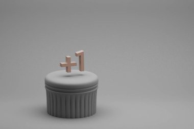 Güzel soyut çizimler artı bir sembol bir sütunda ve harika bir arka planda. 3D tasvir. Tasarım için arkaplan deseni. 