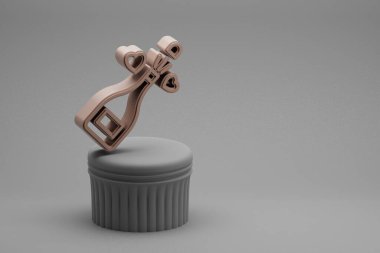 Güzel soyut illüstrasyonlar bir sütunda şampanya sembolleri ve harika bir arka plan. 3D tasvir. Tasarım için arkaplan modeli. Anneler Günü.