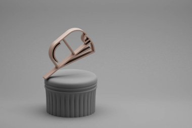 Güzel soyut illüstrasyonlar bir sütunda müzikal Rap Müzik sembolleri ve harika bir arka plan. 3D tasvir. Tasarım için arkaplan deseni.