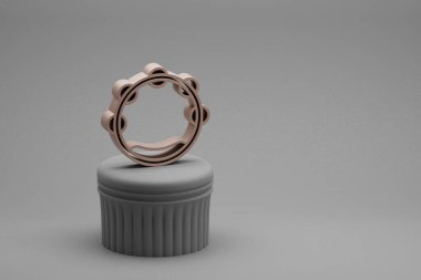 Güzel soyut çizimler müzikal Big Tef sembolleri bir sütunda ve harika bir arka planda. 3D tasvir. Tasarım için arkaplan deseni.