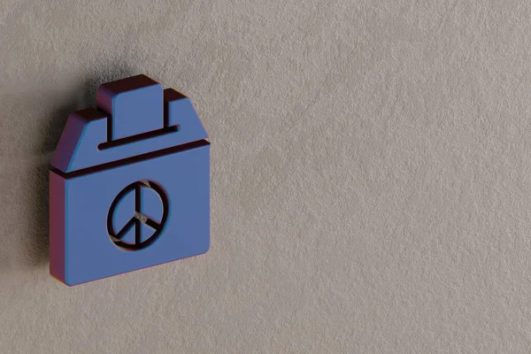 Beautiful Abstract Illustrations Blue Peace Vote Box Symbol Icons Gray — ストック写真