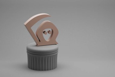 Güzel soyut çizimler, cadılar bayramı yarasaları sütun standında sembol simgeleri ve harika bir arka plan. 3D tasvir. Tasarım için arkaplan deseni.