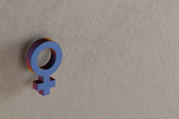 Όμορφη Αφηρημένη Εικονογράφηση Μπλε Γυναίκα Εικονίδια Σύμβολο Ένα Φόντο Τοίχο — Φωτογραφία Αρχείου