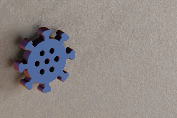 Piękne Abstrakcyjne Ilustracje Ikony Symbolu Blue Coronavirus Tle Ściany Ilustracja — Zdjęcie stockowe
