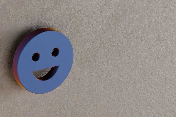 Piękne Abstrakcyjne Ilustracje Blue Emoji Emocje Symbole Ikony Tle Ściany — Zdjęcie stockowe